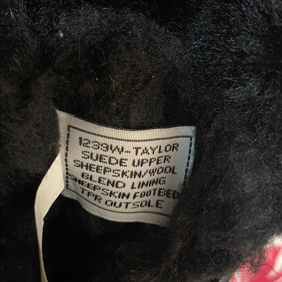 BearPaw Black Sheepskin Suede Leather Lace-Up Mid-Length Tall Shearling Boots - Picture 11 of 13